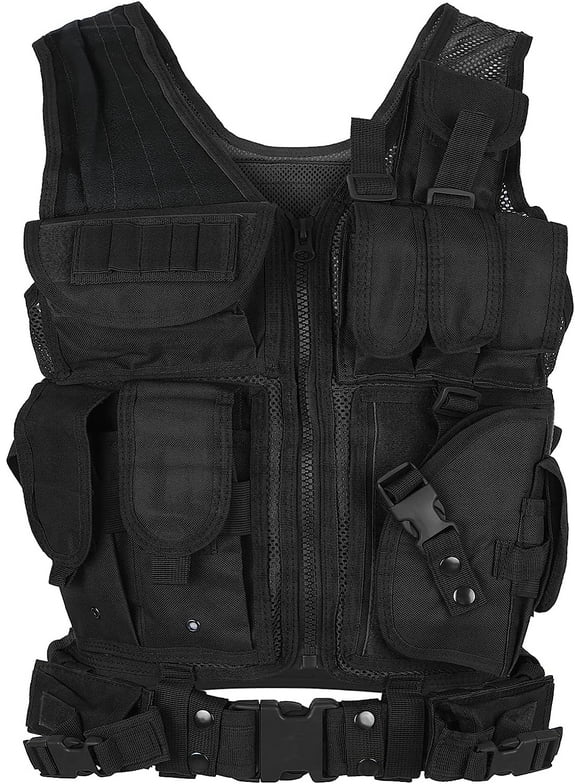 LIXADA Vest Lightweight Breathable Polyester Vest Outdoor Training Vest Adjustable for Adults Hunting/Training