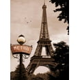 thumbnail image 2 of Greenwood, Michael 25x32 Gold Ornate Wood Framed with Double Matting Museum Art Print Titled - Tour Eiffel Metro, 2 of 4