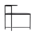 thumbnail image 2 of Tcbosik Small Side Table, 2 Tier End Table with Tray Top, Accent Table with Metal Frame for Bedroom, Living Room, Easy Assembly, Black, 2 of 11