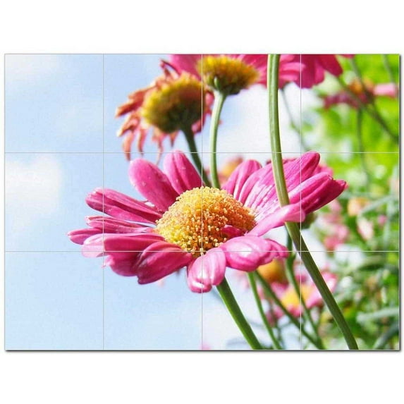 Flowers Ceramic Tile Mural Kitchen Backsplash Bathroom Shower 402466-XL43