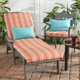 thumbnail image 2 of Greendale Home Fashions 73'' x 23'' Outdoor Chaise Lounge Cushion, Watermelon Stripe, 2 of 8
