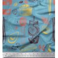 thumbnail image 1 of Soimoi Cotton Duck Fabric Vegetables,Jar & Cups Decor Fabric Printed Yard 42 Inch Wide, 1 of 1