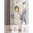 thumbnail image 6 of Chef Dwarf Sheer Curtains for Living Room Bedroom, Desserts Ice Cream Donuts Red Plaid Kitchen Light Filtering Sheer Curtains, Rod Pocket Voile Window Drapes, 2 Panels Set 52"x 108", 6 of 7