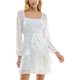 thumbnail image 1 of Trixxi Womens Jaquard Mini Dress, white, Juniors, L, 1 of 1