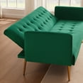 thumbnail image 4 of uhomepro Velvet Sofa Bed, Convertible Folding Upholstered Futon Couch for Living Room Bedroom, Green, 4 of 10