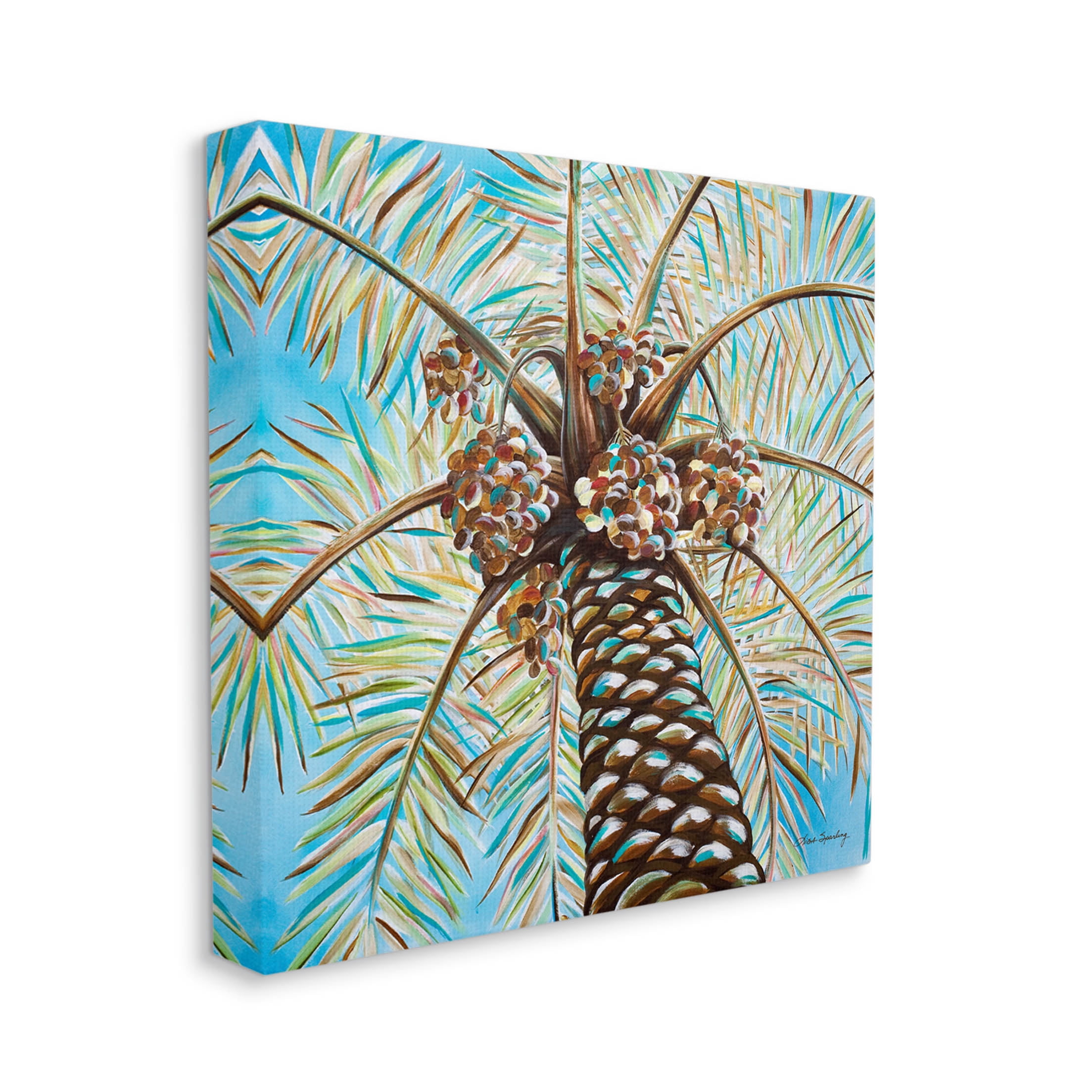 Stupell Industries Modern Palm Tree Painting Painting Gallery Wrapped Canvas Print Wall Art, Design by Lisa Sparling