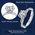 thumbnail image 6 of MomentWish Promise Ring 1 Carat Moissanite Engagement Rings Anniversary Valentine's Day Gift for Women-Size 8, 6 of 10