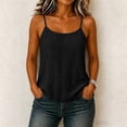 thumbnail image 5 of JOANKDMI Linen Tank Tops for Women Spaghetti Strap Sleeveless Scoop Neck Camisole Summer Casual Loose Fit Beach Vacation Cami T Shirts, 5 of 9