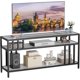 thumbnail image 1 of Qinaqin 58" TV Soporte para up to 65 Inches Entertainment Center con Abierto Almacenamiento Shelves Media Console Mesa Quadruple-Tube Support Living Sala Dormitorio, 1 of 7