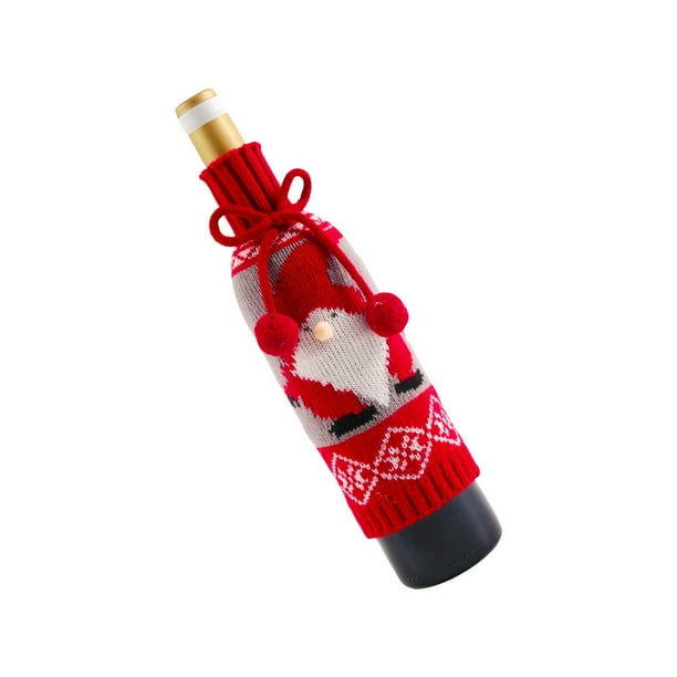 Funda para botella Bearachild 2 uds bolsa decoración de Navidad Protector de vino