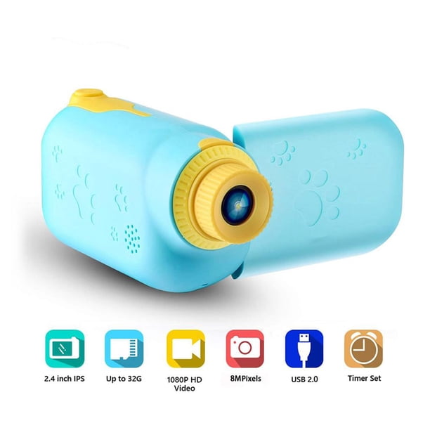 Vogacara Cámara para niños Cámara digital Cámara de juguete recargable Grabadora de video con pantalla LCD de 2,2 pulgadas Juguetes Educativos azul Vogacara FN003199-01