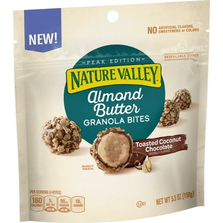 - (2 Pack) Nature Valley Almond Butter Granola Bites Toasted Coconut Chocolate