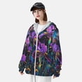 thumbnail image 3 of Balery Starry Night Iris Field Sudadera ligera de manga larga con capucha y protección solar UPF 50+ para hombre y mujer, ideal para pesca y running-Large, 3 of 7