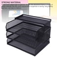 thumbnail image 4 of 3 Tray Paper Organizer, Non Slip Iron 3 Tier Letter Tray  for Home, 4 of 7