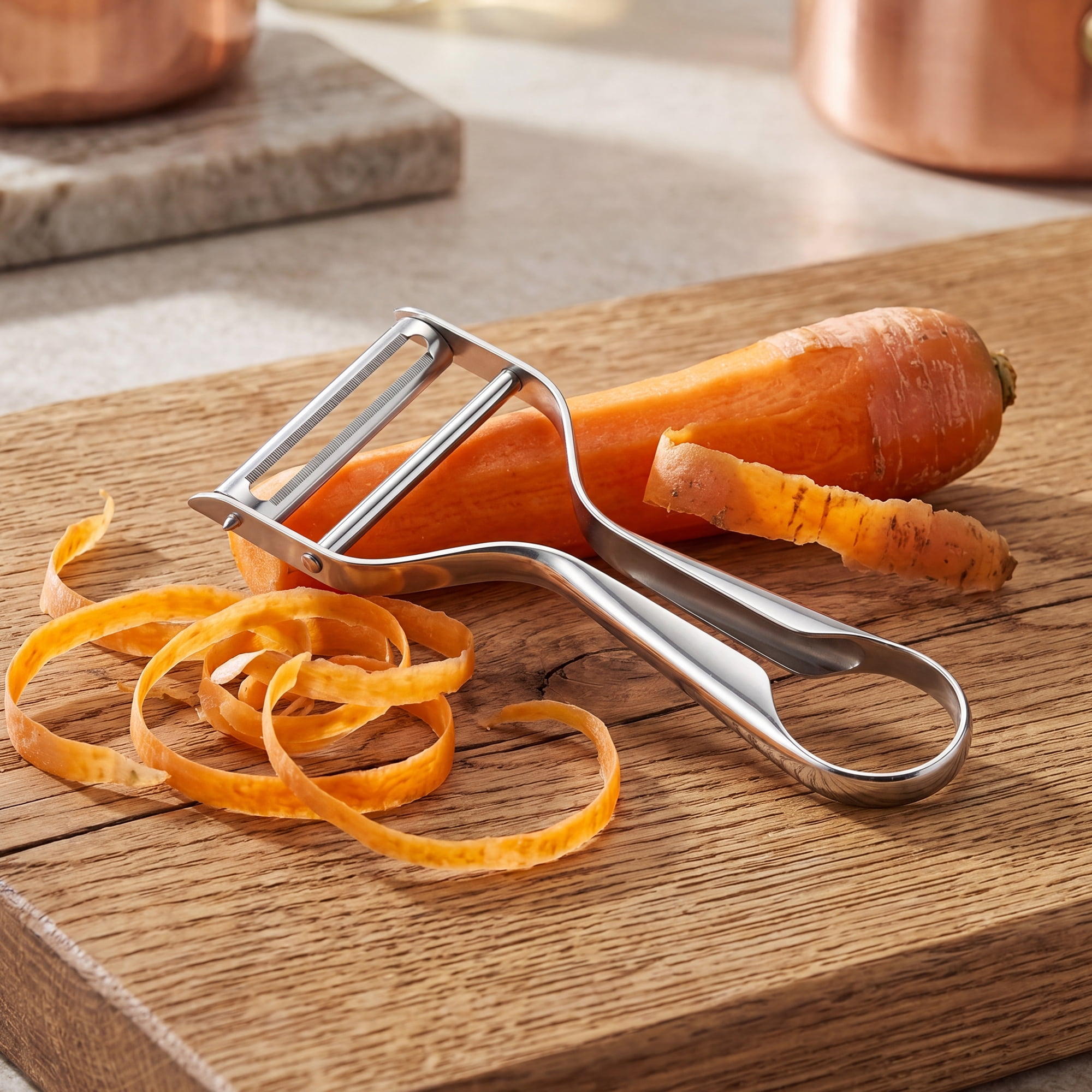 Unique Bargains Stainless Steel Vegetable Peeler with Ergonomic Handle Silver 5.2x2.5 inch