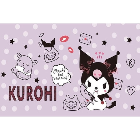 Kuromi Birthday Backdrop for Party, Birthday Decoration Banner with Good Wrinkle Resistance,5 x 3Ft Birthday Party Supplies as Photography Background for Kids