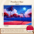 thumbnail image 3 of Basketball Wallpaper Outdoor Basketball Court Palm Tree Peel and Stick Wall Murals 69"H x 96"W Removable PVC Wall Paper Self-Adhesive Wall Paintings Art Decor for Bedroom Living Room, 3 of 7
