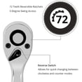 thumbnail image 2 of Yaju Socket Wrench 3pcs Ratchet Socket Wrench Set 1/4 3/8 1/2 Drive Socket Set 72 Teeth Reversible Ratchets Cv Steel Wrench Tool Quick Lever Relea, 2 of 5