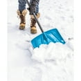 Suncast 18" Snow Shovel and Pusher with Steel Core Handle, Blue