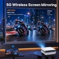 thumbnail image 5 of Groview Native 1080P Movie Projector, 4K Outdoor Projector with WiFi and Bluetooth, 350 ANSI Lumens, Auto Keystone & Electric Focu, 200" Display Home Theater Mini Projector for Indoor and Outdoor, 5 of 10
