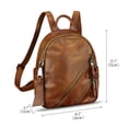 thumbnail image 4 of Genuine Leather Backpack for Women Hand Painted Knapsack Purses Casual Daypack, 4 of 7