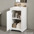 thumbnail image 2 of GZXS 20" White Bathroom Vanity with Ceramic Sink, Modern Bathroom Cabinet with Adjustable Shelf, Freestanding Storage Cabinet with Basin Combo Set, 2 of 10