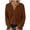 Brown, variant on XZNGL Womens Solid Color Knitted Pullover Button Top Hoodie