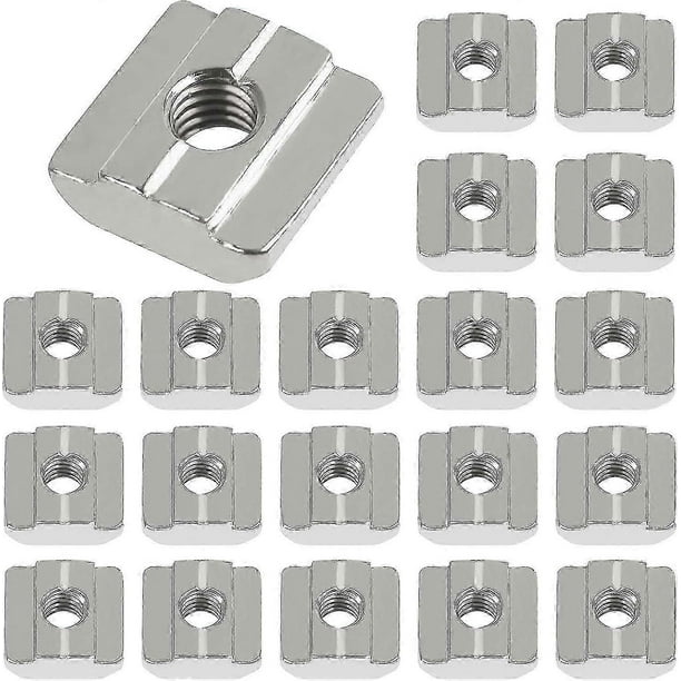 Pack Of 20 T-slot Nuts Slot 8 - Type B, M8 T-slot Carbon Steel T Slot Nut Set For Aluminium Profile Extrusion Slot 30 Series