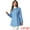 Light Grey Blue, variant on Women's Peter Pan Collar Double Breasted Winter Trench Coat Yellow M