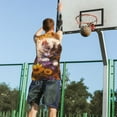 thumbnail image 5 of Naloa Cute Cat Sunflower Basketball Jersey Reversible Men's Mesh Athletic Sports Shirts Training Practice S-4XL4X-Large, 5 of 6