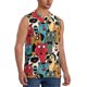 thumbnail image 2 of Fotbe Different Cats 1 Men's Camiseta sin Mangas Estampada para Hombres, Playera Casual para Gimnasio, Entrenamiento, Playa-Large, 2 of 7