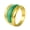 Gold, variant on Men's Stainless Steel Vintage Domineering Creative 12MM Chunky Square Synthetic Opal Gemstone Cake Shapes Signet Ring Green Silver Size 11