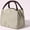 Khaki, variant on Striped Insulated Lunch Bag Large Capacity Oxford Cloth Tote Reusable Thermal Picnic Cooler for Work or Outdoor Dining Black 6x9inch