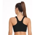 thumbnail image 6 of Women's Zip Front Sports Bra Wireless Post-Surgery Bra Active Yoga Sports Bras, 6 of 17