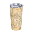 thumbnail image 2 of Kll World Map Stainless Stainless Steel Vacuum Insulated Coffee Cup 20 Oz Lids And Straws,1 Metal Straws,1 Cleaning Brush, 2 of 9