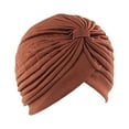 thumbnail image 2 of Happy Date 1Piece Stretch Turbans Twisted Pleated Headwraps Assorted Colors Head Beanies Indias Hair Covers Solid Head Coverings for Women Girls Sleeping Head Accessories, 2 of 4