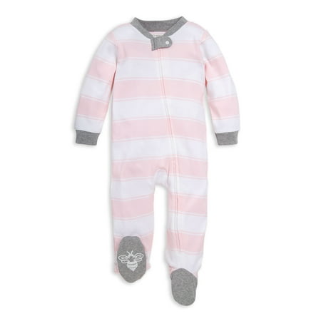 

Burt s Bees Baby Newborn Baby Girl Organic Cotton Sleep N Play Footed Pajamas