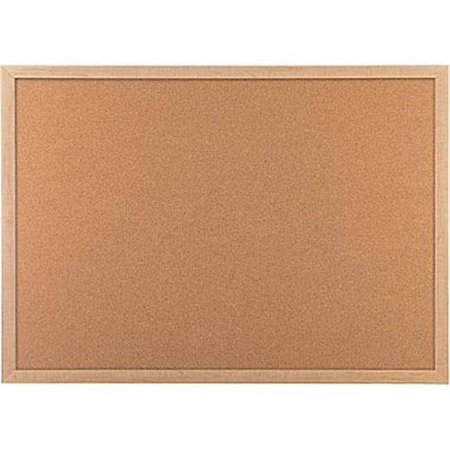Cork Bulletin Board, 47 x 35 Inches, Light Birch Wood Frame Walmart