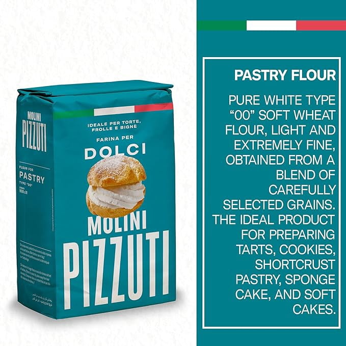 Molini Pizzuti Farina per Dolci - Type "00" Flour for Cakes - 1KG , 35 ounces