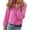 Pink, variant on MEICHEN Womens Long Sleeve Tops Solid Color Long Sleeved Ruffled Shirt V Neck Front Button Blouse Casual Business Top Womens Tops