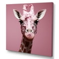 thumbnail image 2 of Designart "Romantic Stance Of Pink Giraffe I" Animals Giraffe Wall Decor, 2 of 7