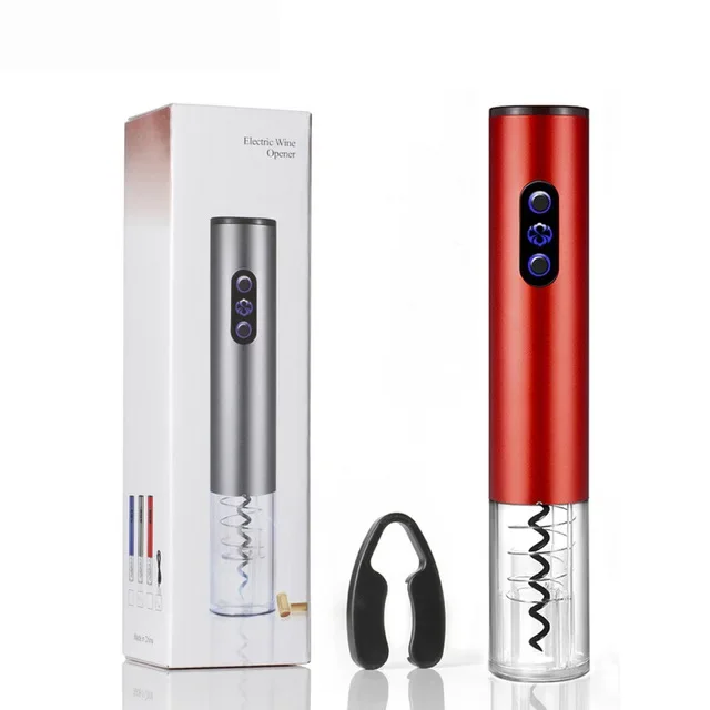 Electric Wine Bottle Opener Set LED Automatic Cork Screw Professional Wine Opener with Foil Cutter