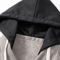 thumbnail image 5 of Homenesgenics Jackets for Men Big and Tall Long-Sleeve Relaxed-Fit Leather Plus Size Casual Hooded Outerwear Gray XXL, 5 of 9
