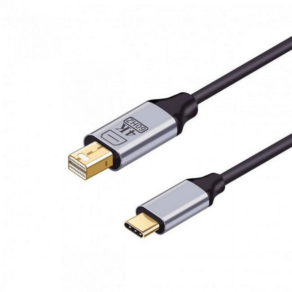 FVH USB 3.1 Type C USB-C Source to Mini DisplayPort DP Displays Male 4K Monitor Cable for Laptop 1.8m