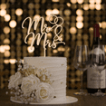 thumbnail image 7 of Party to Be Mr & Mrs Cake Topper Wedding Cake Topper in Wood, 7 of 7