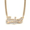 Script Name Necklace with 18 inch CUBAN Chain