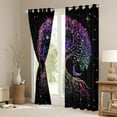 thumbnail image 3 of Feelyou Dreamy Life Tree Blackout Curtains Set of 2 (52x84 Each), Glitter Stars Starry SKy Window Curtains, Wetsern Bohemian Style Curtains and Drapes, Blackout Curtains Room Decor, 3 of 6