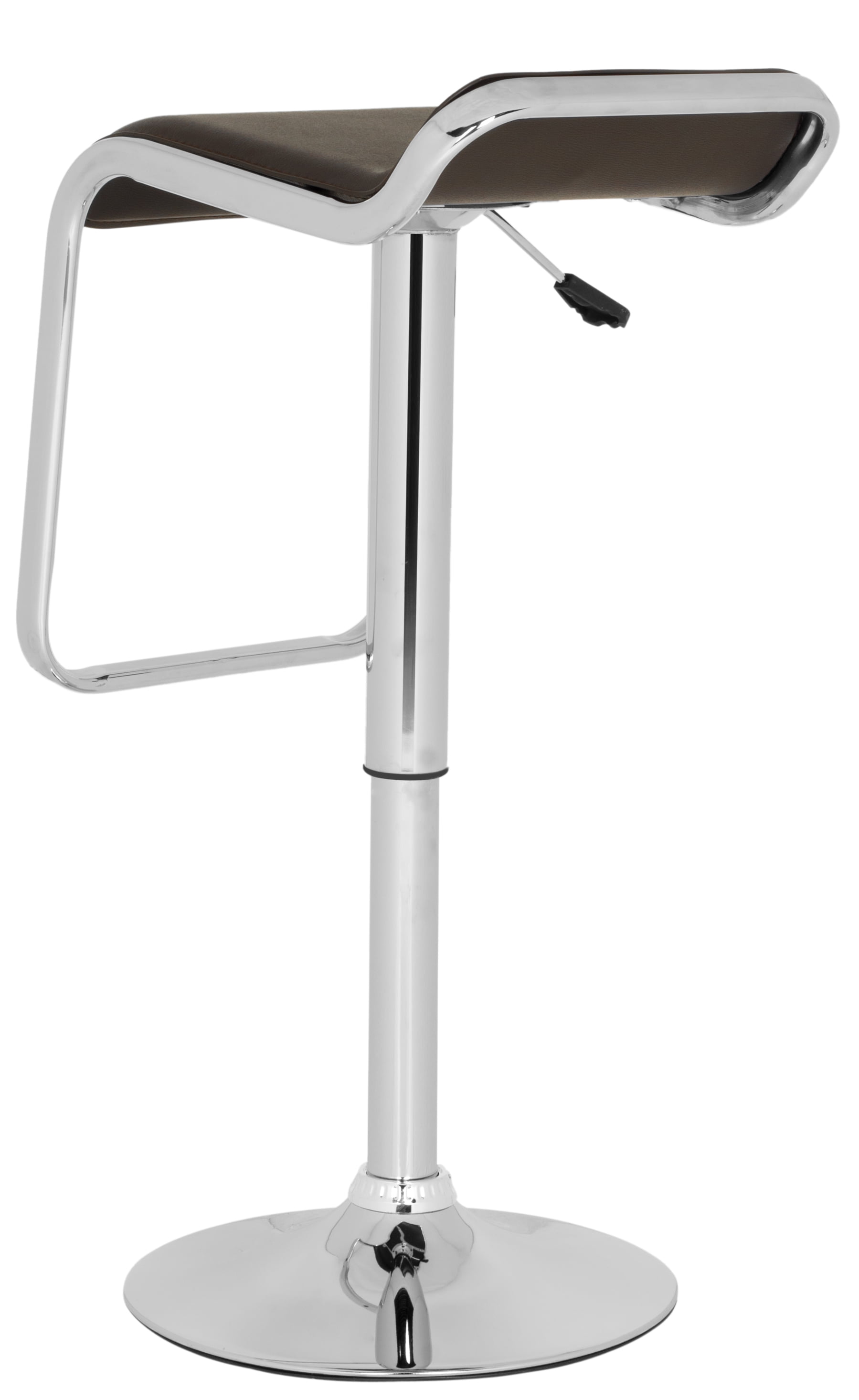 SAFAVIEH Taronda 34" PVC Leather Swivel Barstool, Brown