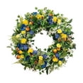 thumbnail image 1 of Lipstore Artificial Wreath Simple Spring Front Door Wreath for Wall Patio Celebration Diameter 35cm, 1 of 8