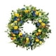 thumbnail image 1 of Corona artificial, corona de puerta para colgar, decoración, corona de flores para el hogar, Diámetro 35cm, 1 of 9